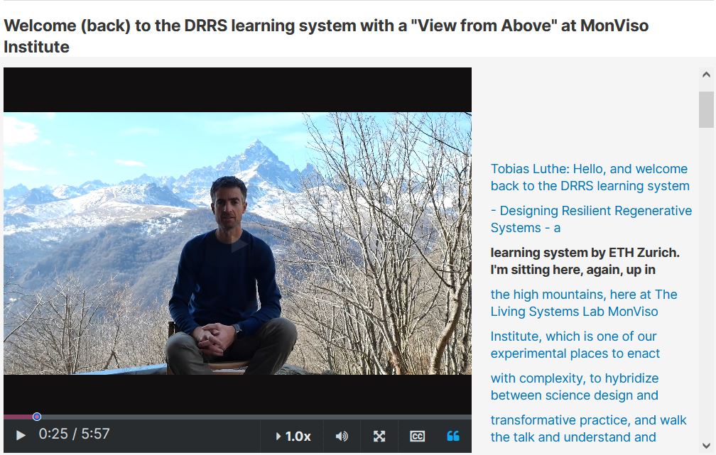 Einblick in den MOOC “Beyond Systems Thinking” (Prof. Tobias Luthe)