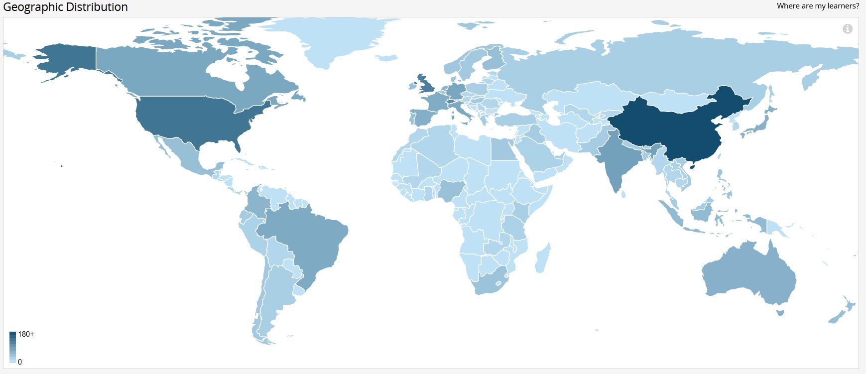 Geografische Verteilung der Teilnehmende an einem ETH-MOOC