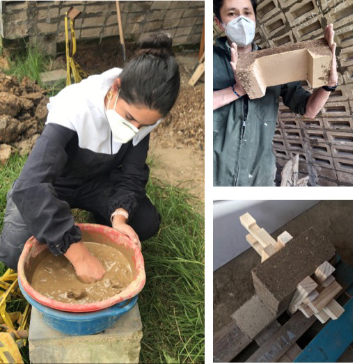 Construction of Prototypes. Students in Colombia materialised the details that were designed by the students of the MAS ETH in Housing and ENSAV in three material workshops.