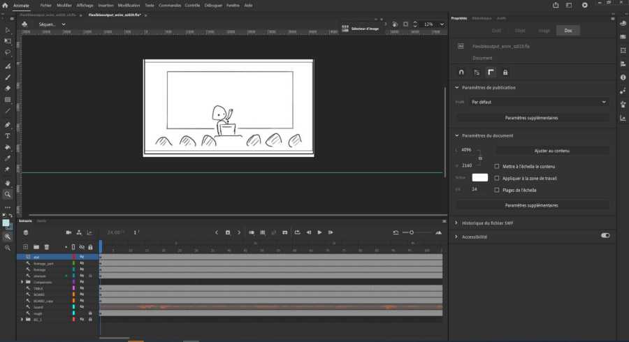 Animate draft of the animation process