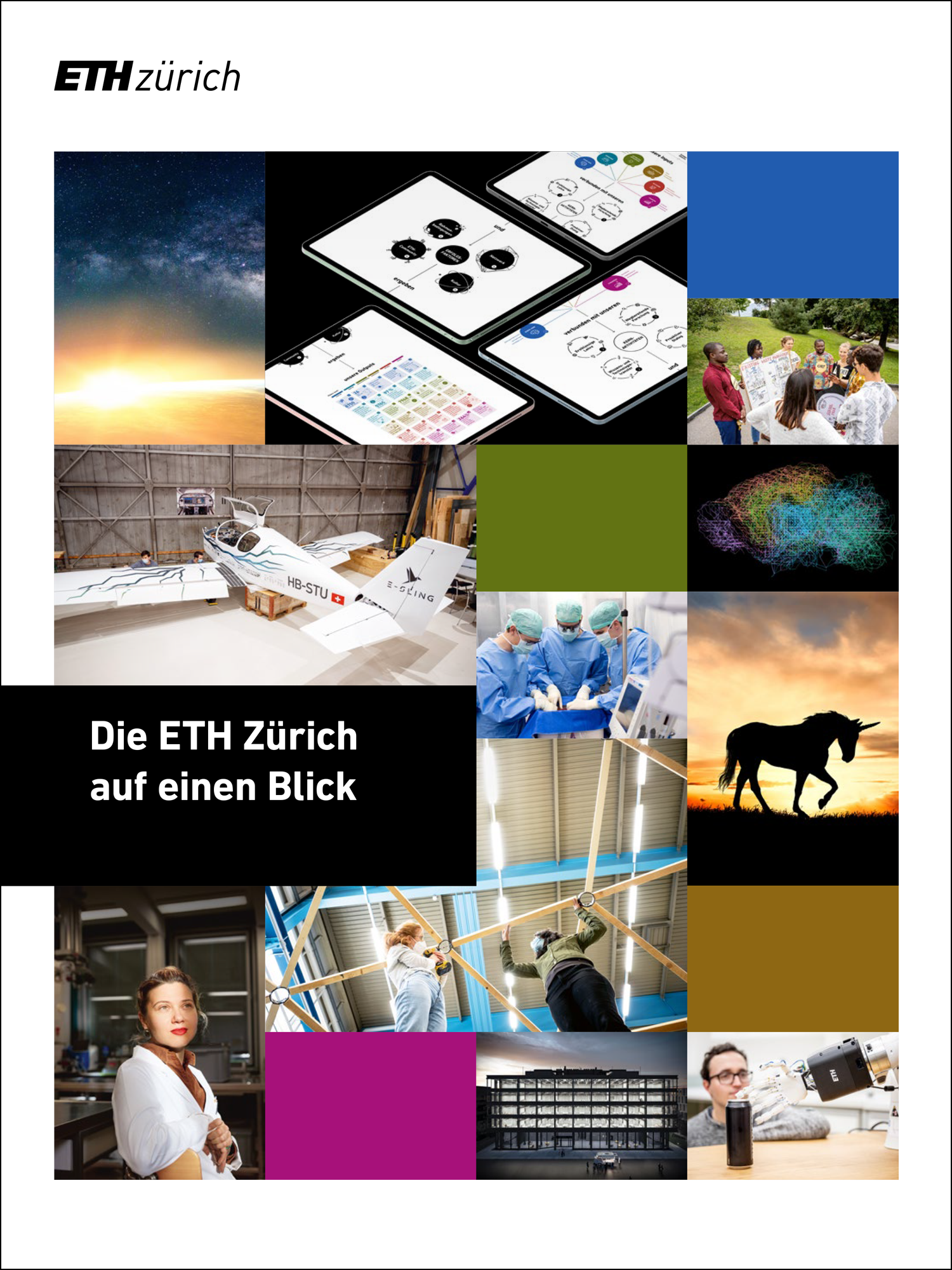 Broschüren-Cover: Die ETH Zürich auf einen Blick
