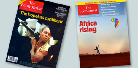 Zwei Ausgaben des Economist zu Afrika