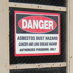 Asbest Warnung