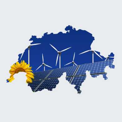 Energiewende: Solaranlagen und Windräder auf Schweizer Landkarte