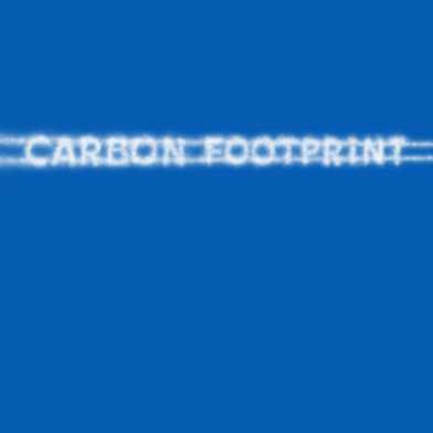 Flugzeug mit Carbon Footprint