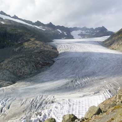 Der Rhone-Gletscher.