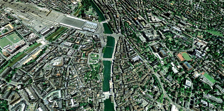 Vergr?sserte Ansicht: Stadtmodell von Zürich