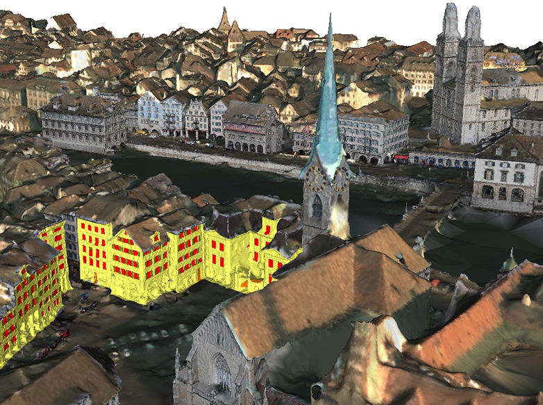 Vergr?sserte Ansicht: Modell Zürich Fassaden und Fenster