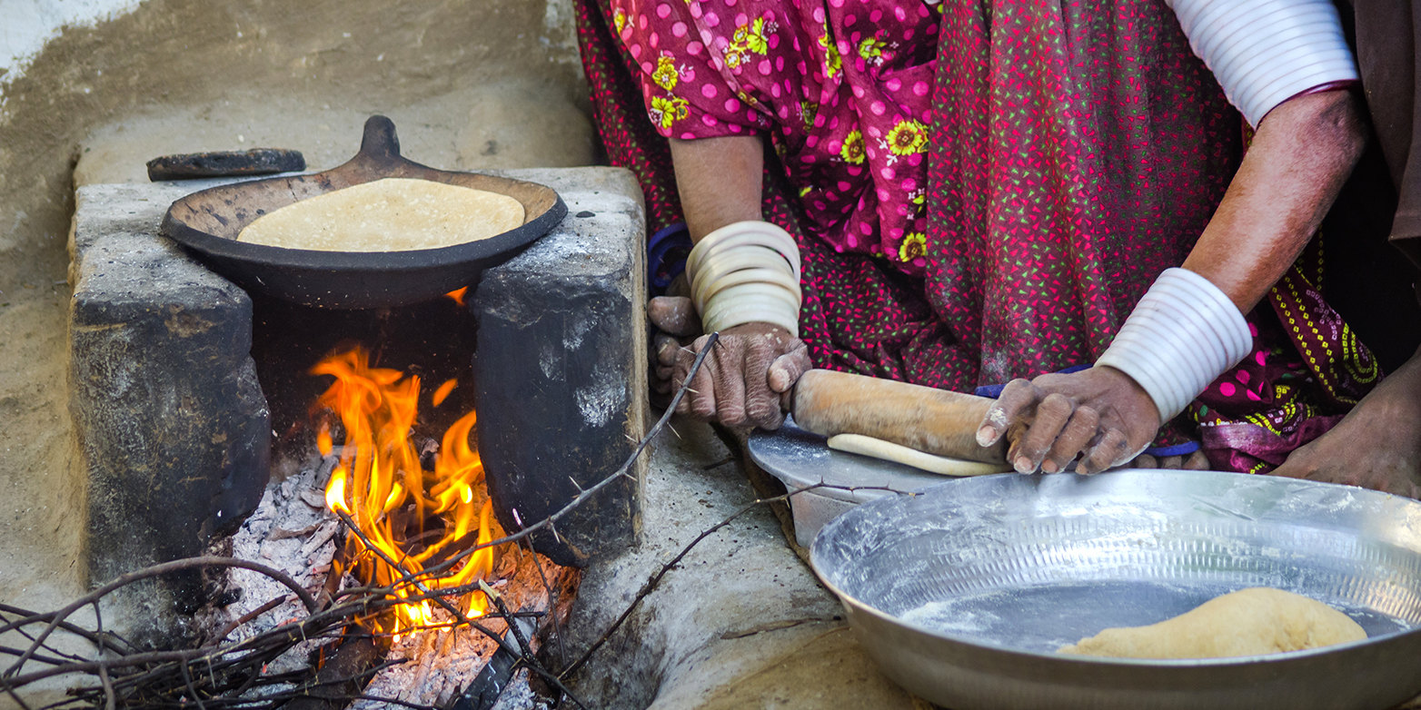 Traditionelles Kochen in Indien