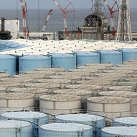 Wassertanks in Fukushima (Foto: Keystone/SDA)