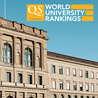 ETH-Gebäude mit dem QS-Ranking Logo oben rechts