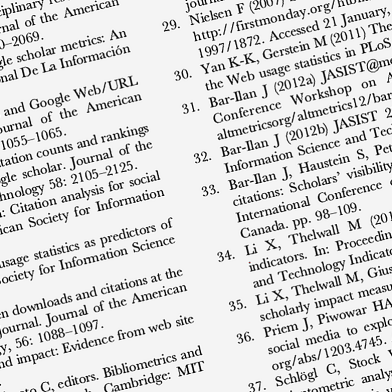 Abbildung eines Literaturverzeichnis einer wissenschaftlichen Arbeit