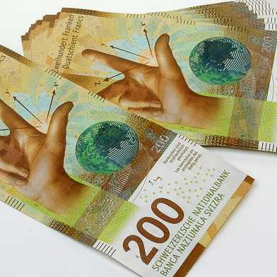 Abbildung 200 Franken Noten
