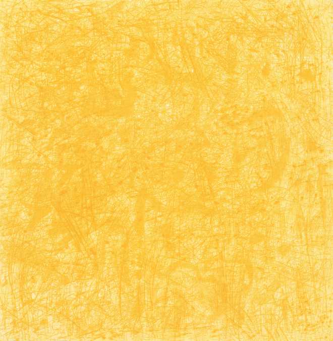 Vergr?sserte Ansicht: Hintergrund in einem helleren Gelbton, davor sind viele Linien in dunklerem Gelb wild durcheinander erkennbar.