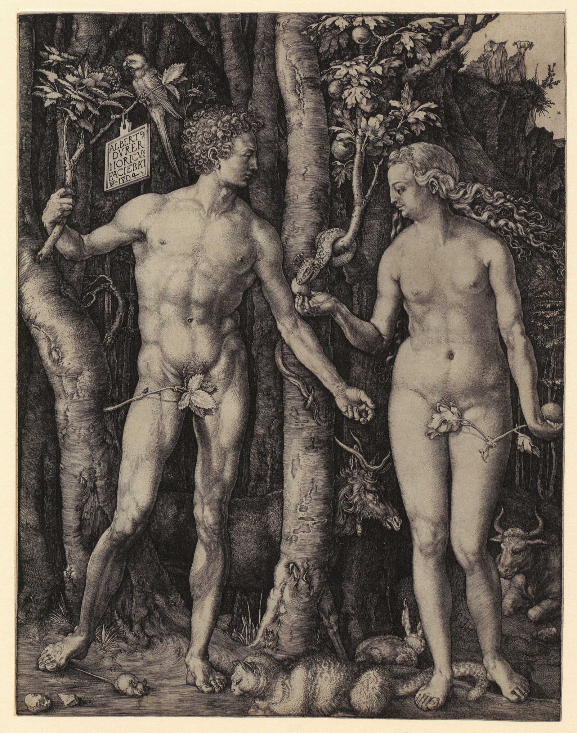 Vergr?sserte Ansicht: Albrecht Dürer, Adam und Eva, 1504 © Graphische Sammlung ETH Zürich