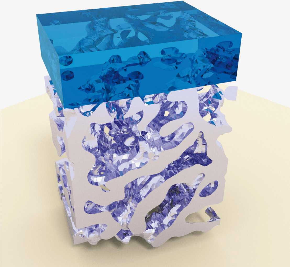 Visualisation of a porous block