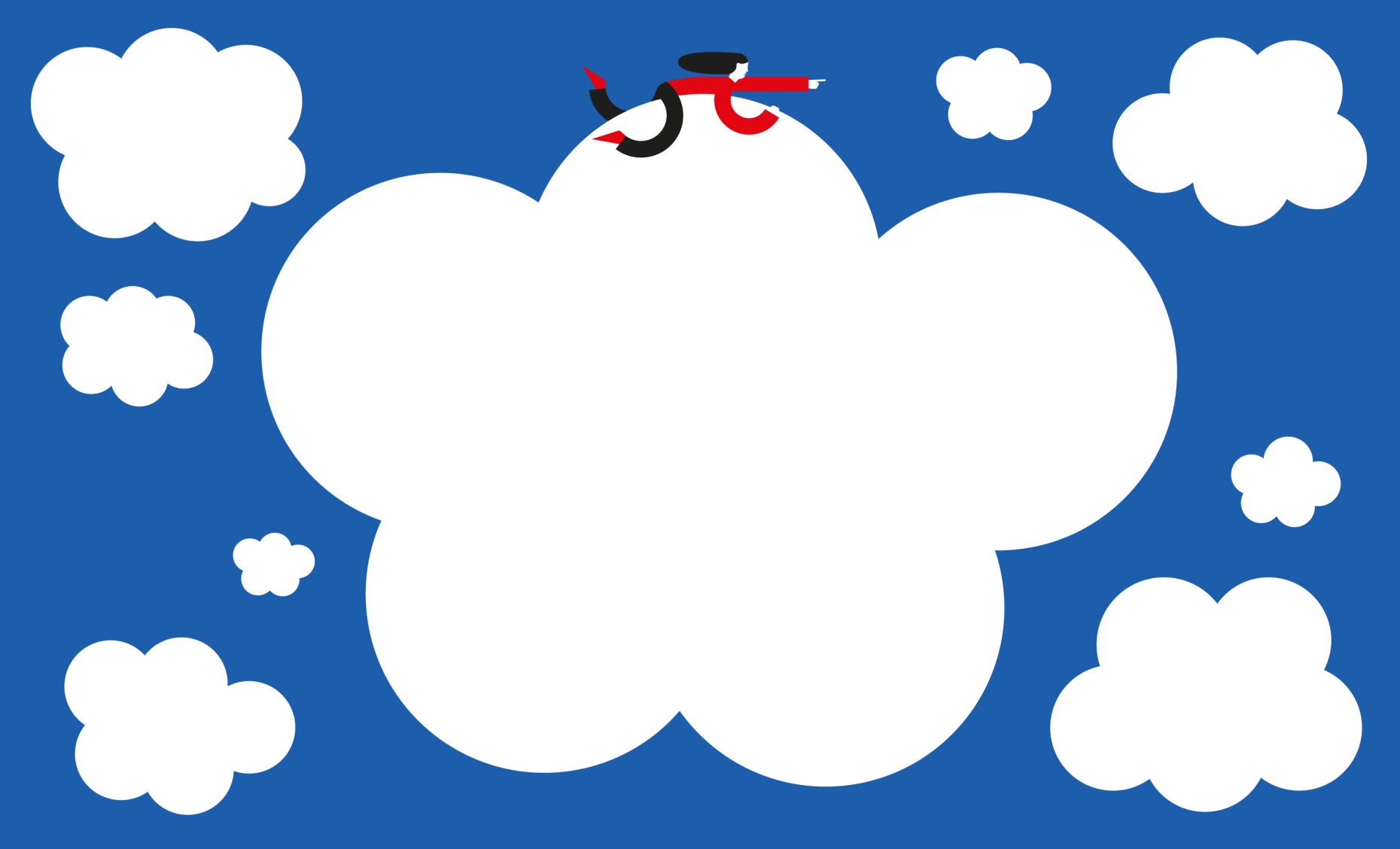 Illustration mit Wolke im Himmel