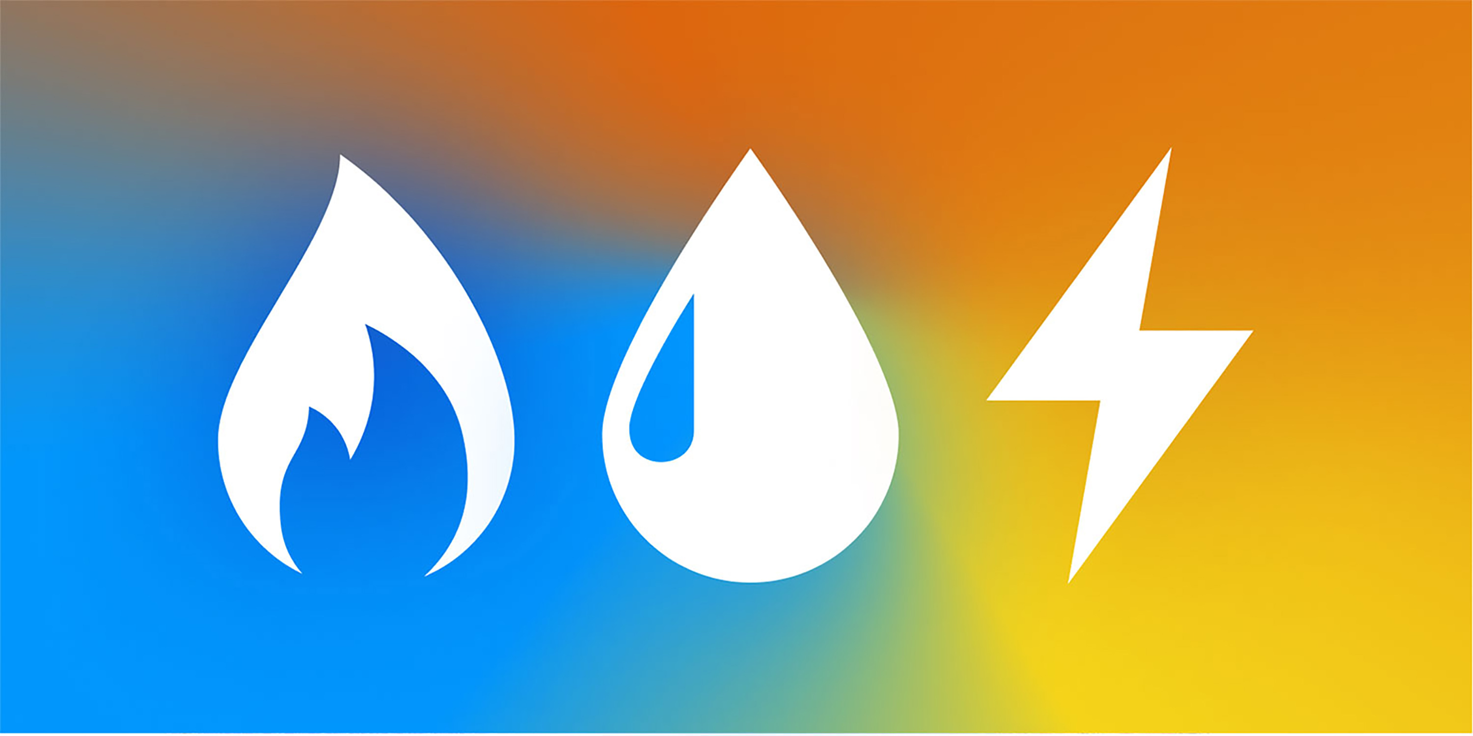 Das Key Visual für mehr Energiesparen an der ETH zeigt Symbole für Heizen, Warmwasser und Strom