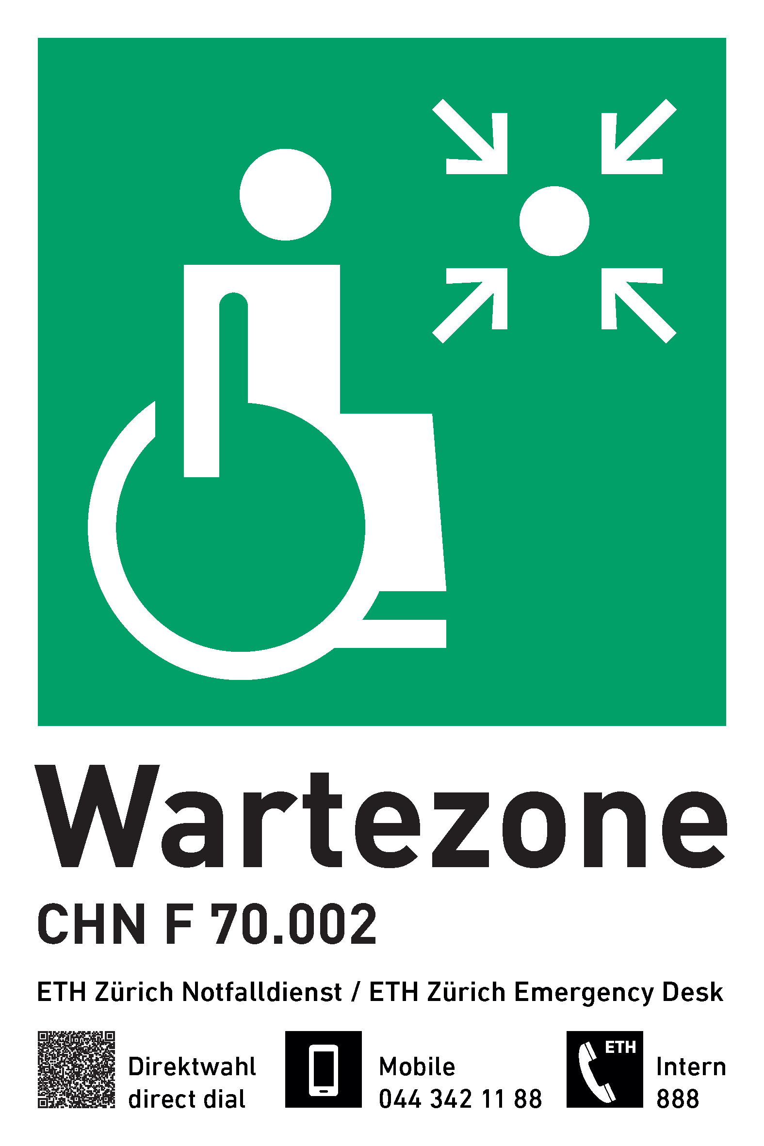 Vergr?sserte Ansicht: Neues Piktogramm für die Wartezone für mobilitätseingeschränkte Personen.