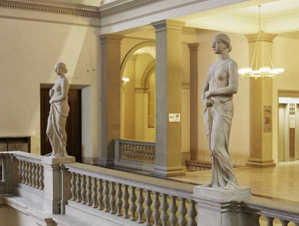 Two female statues